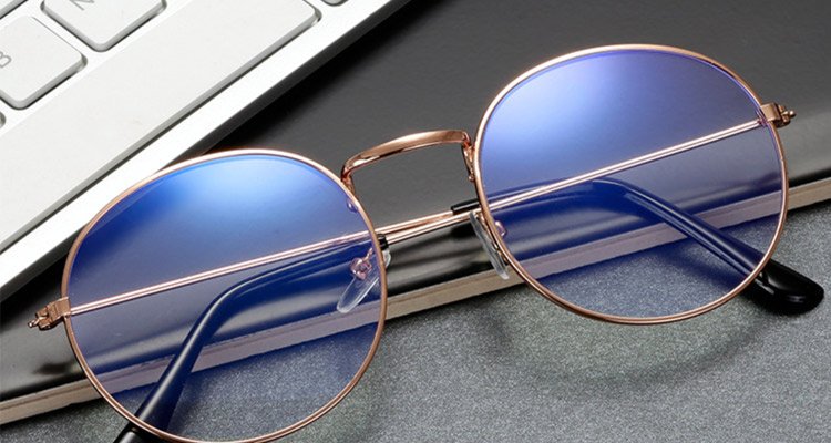 Metal Blue Light Glass